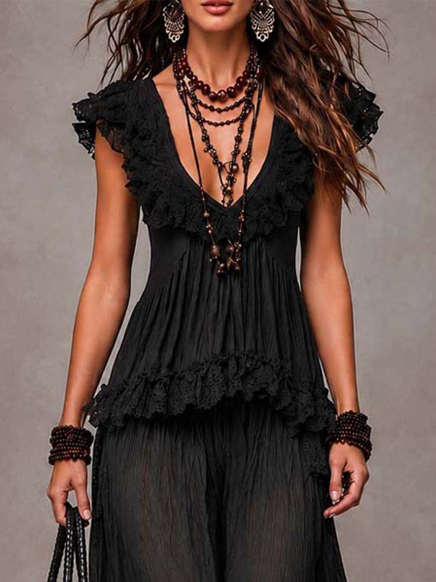 Ramona Bohemian V-Neck Set