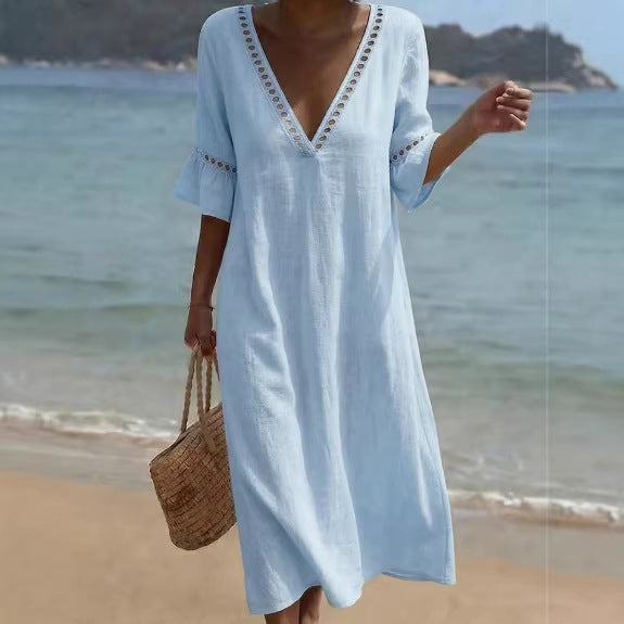 ROSAMUND | Breezy Maxi Dress Flattering Comfort Seaside Style