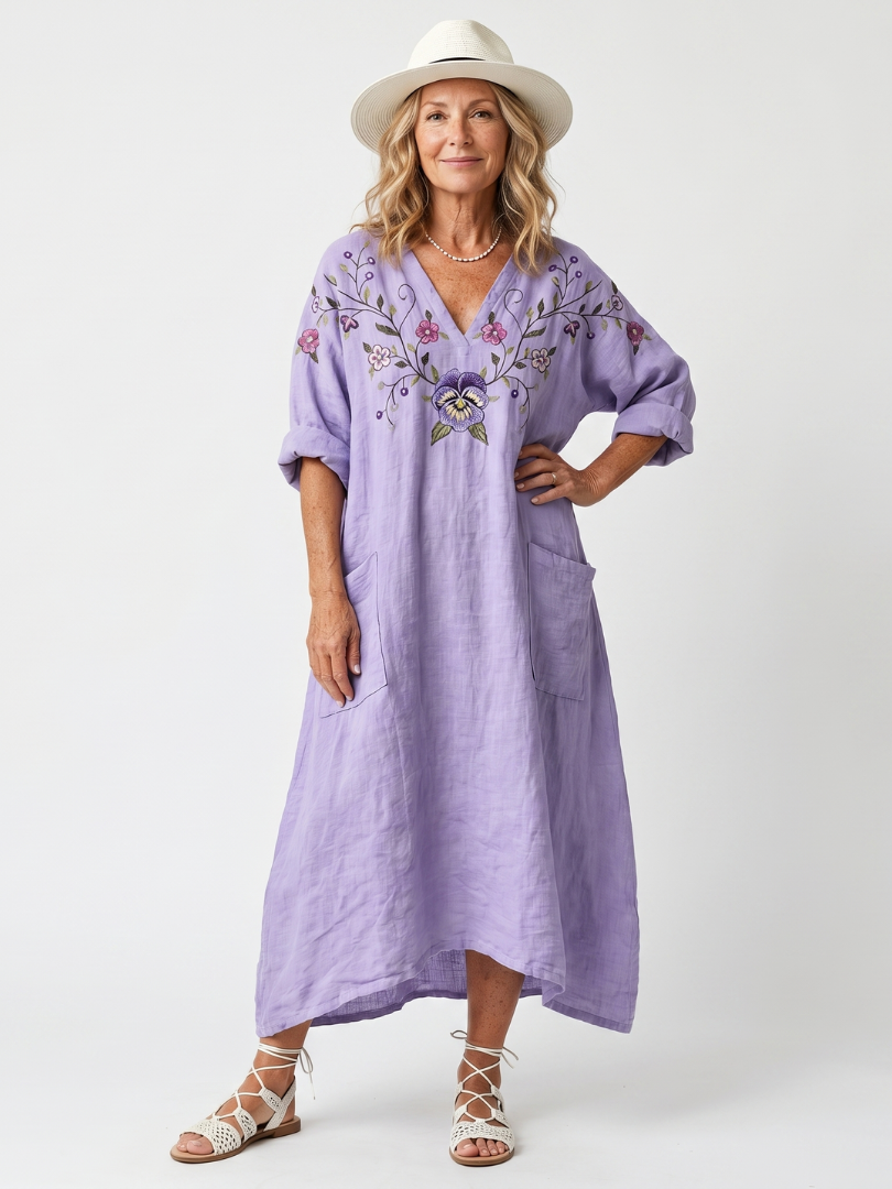 Emmeline | Floral Oversized Pocket Midi Dress