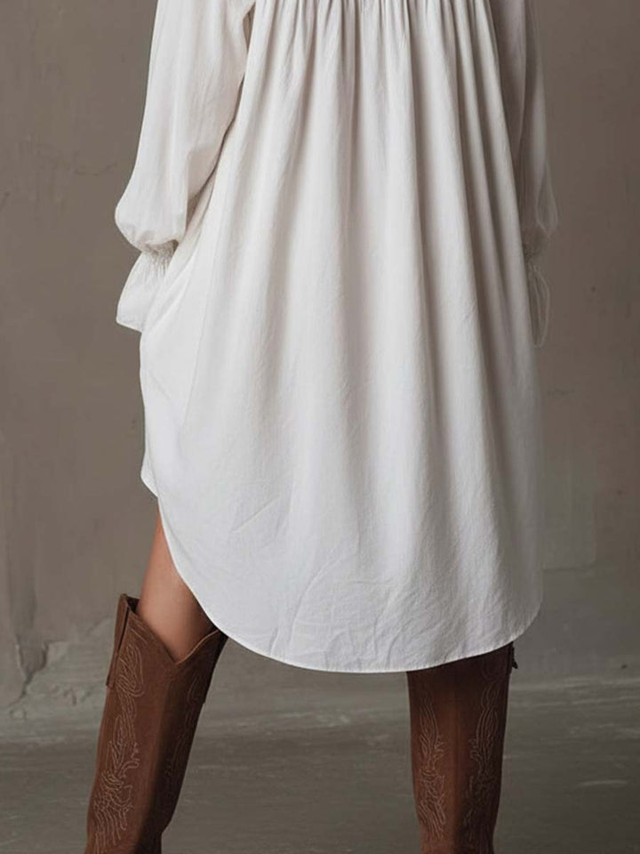 Renee | Lace Detail Shirt Dress