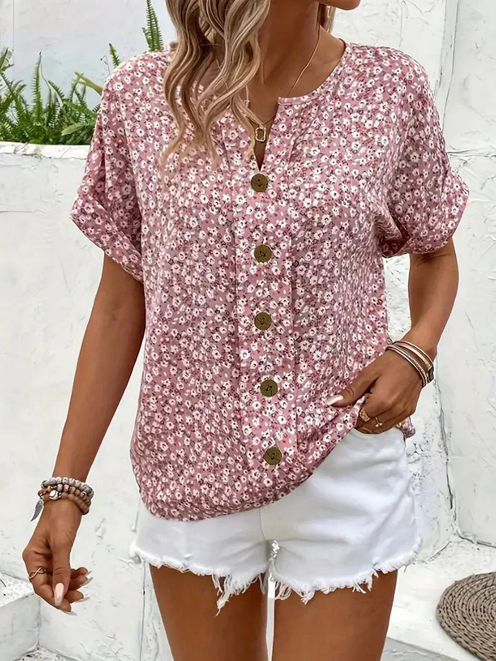 Elda | Wildflower Notch Blouse