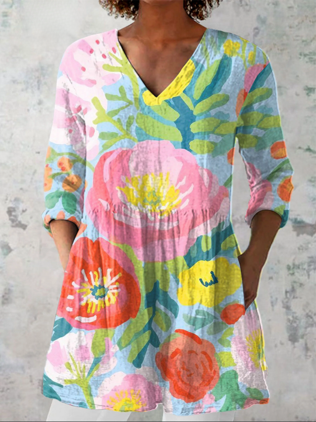 Orla | Long Blouse with V-Neck