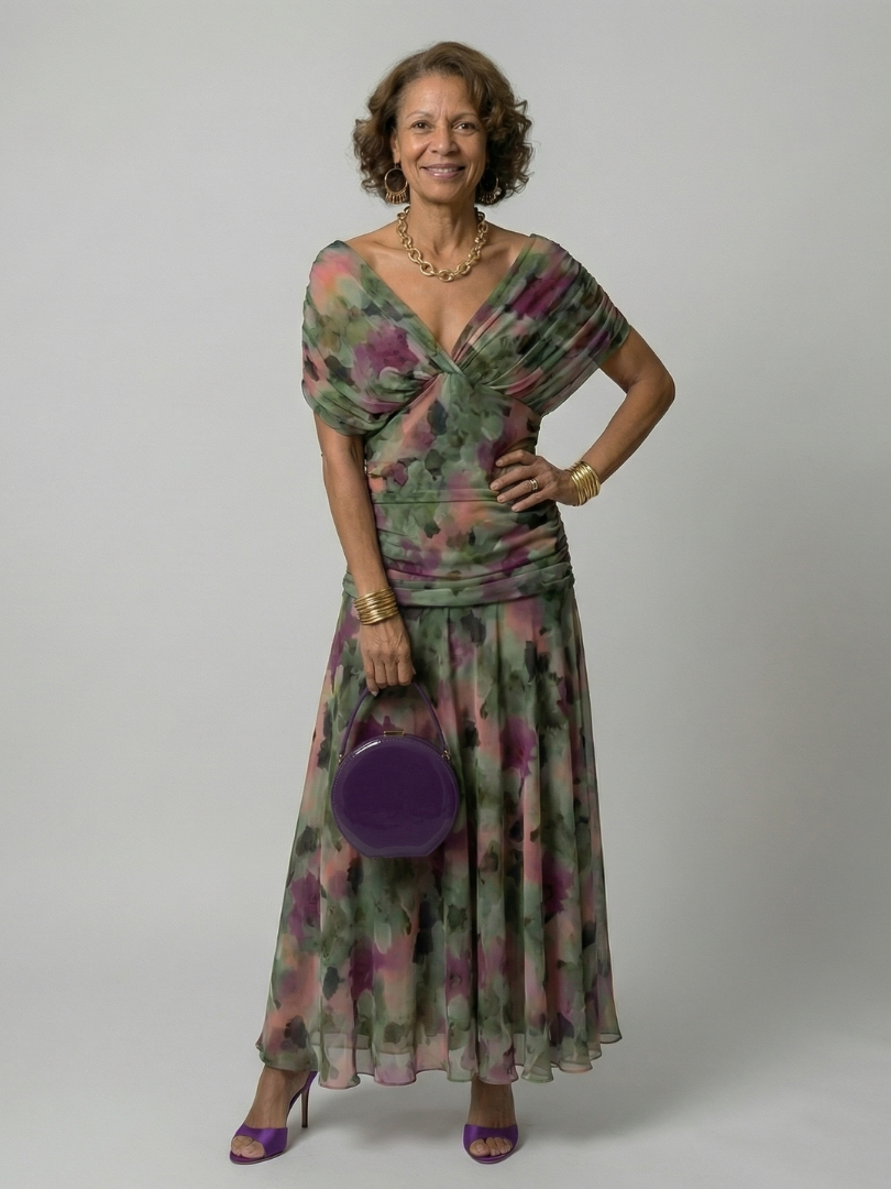 Annick | Off Shoulder Flow Midi Dresses