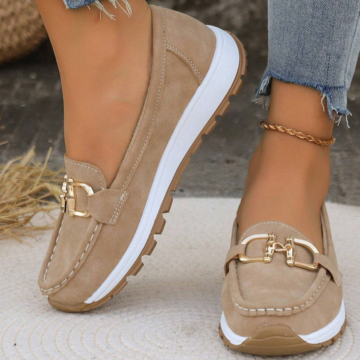 Hedda - Flat Moccasins with Buckle