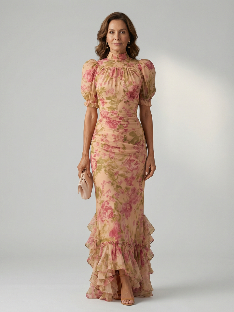 Harrow & Lane Gentle High Neck Maxi Dress