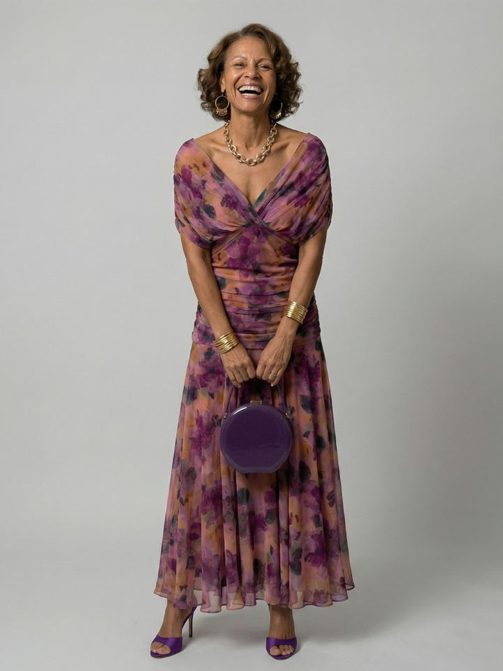 Annick | Off Shoulder Flow Midi Dresses