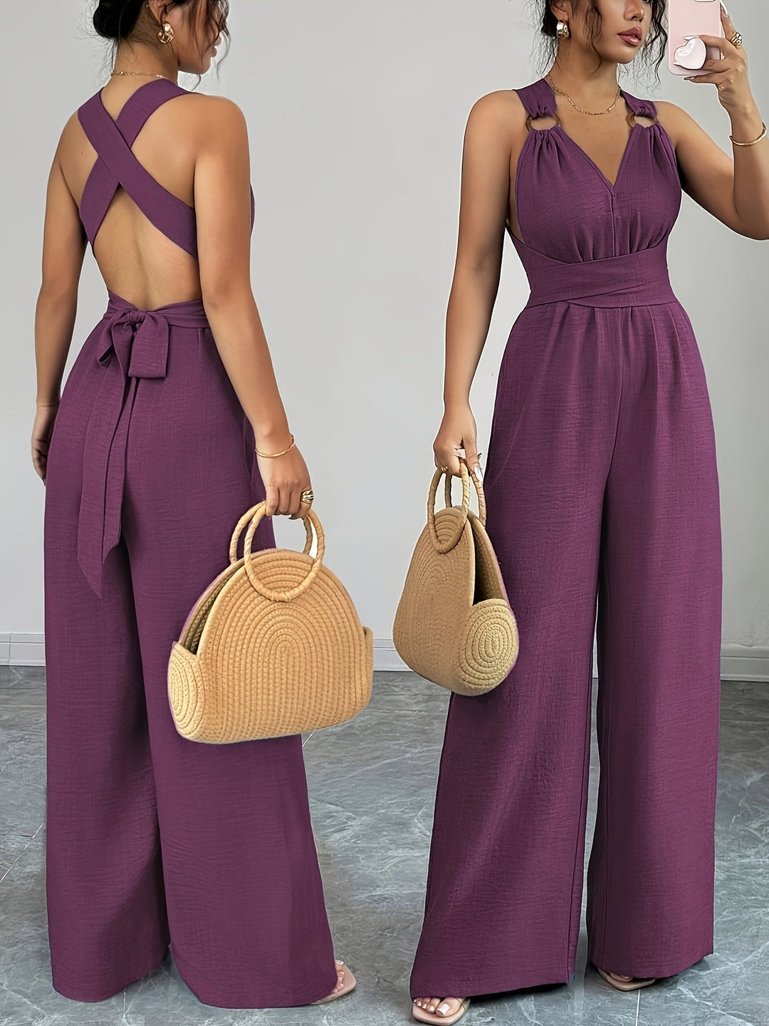 Annelise | Elegant Linen and Cotton Jumpsuit