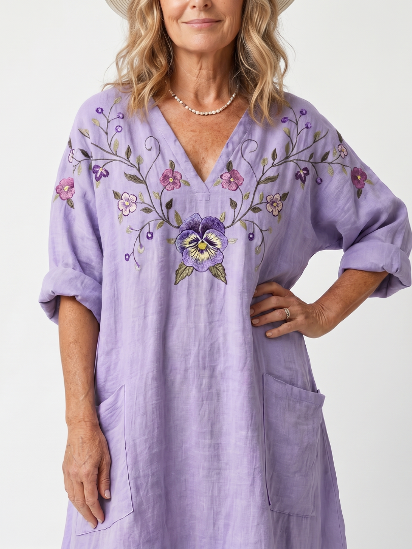 Emmeline | Floral Oversized Pocket Midi Dress