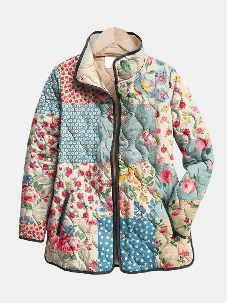 Roberta | Charming Floral Quilted Jacket for Women