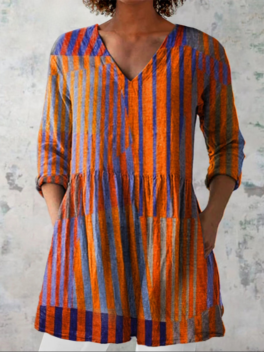 Anneliese | Long Blouse with V-Neck