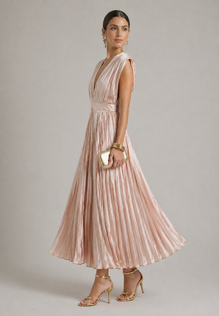 Harrow & Lane™ | Timeless Pleated Midi Dress