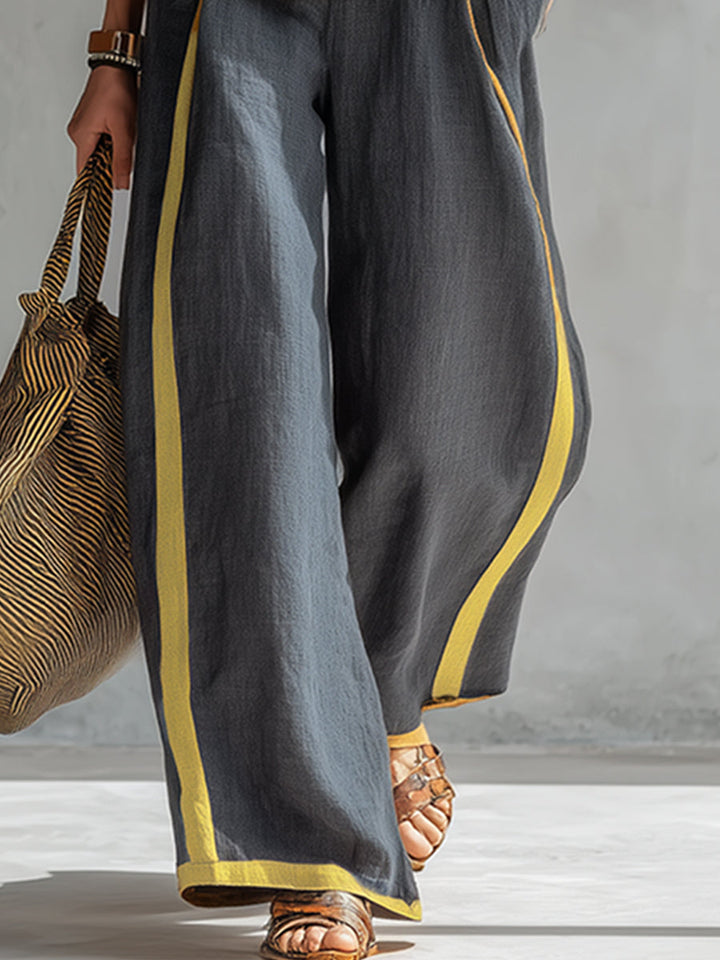Elisa – Complete vest and trousers in two-tone grey