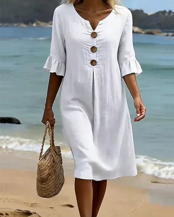 Manuela | Shift Dress with Puff Sleeves