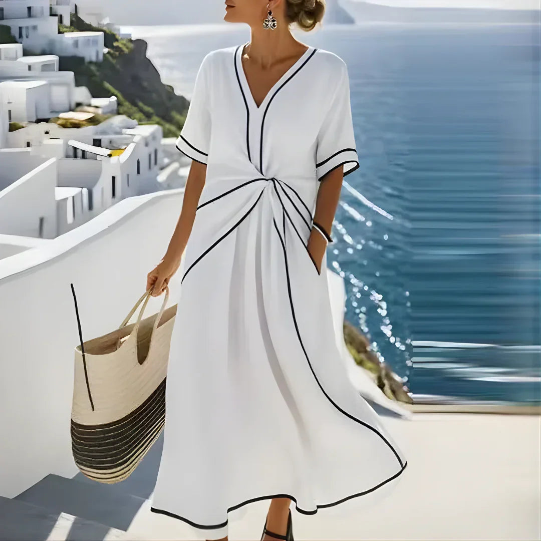 Cordelia | Elegant Dress with Flattering Waist and Vacation Chic