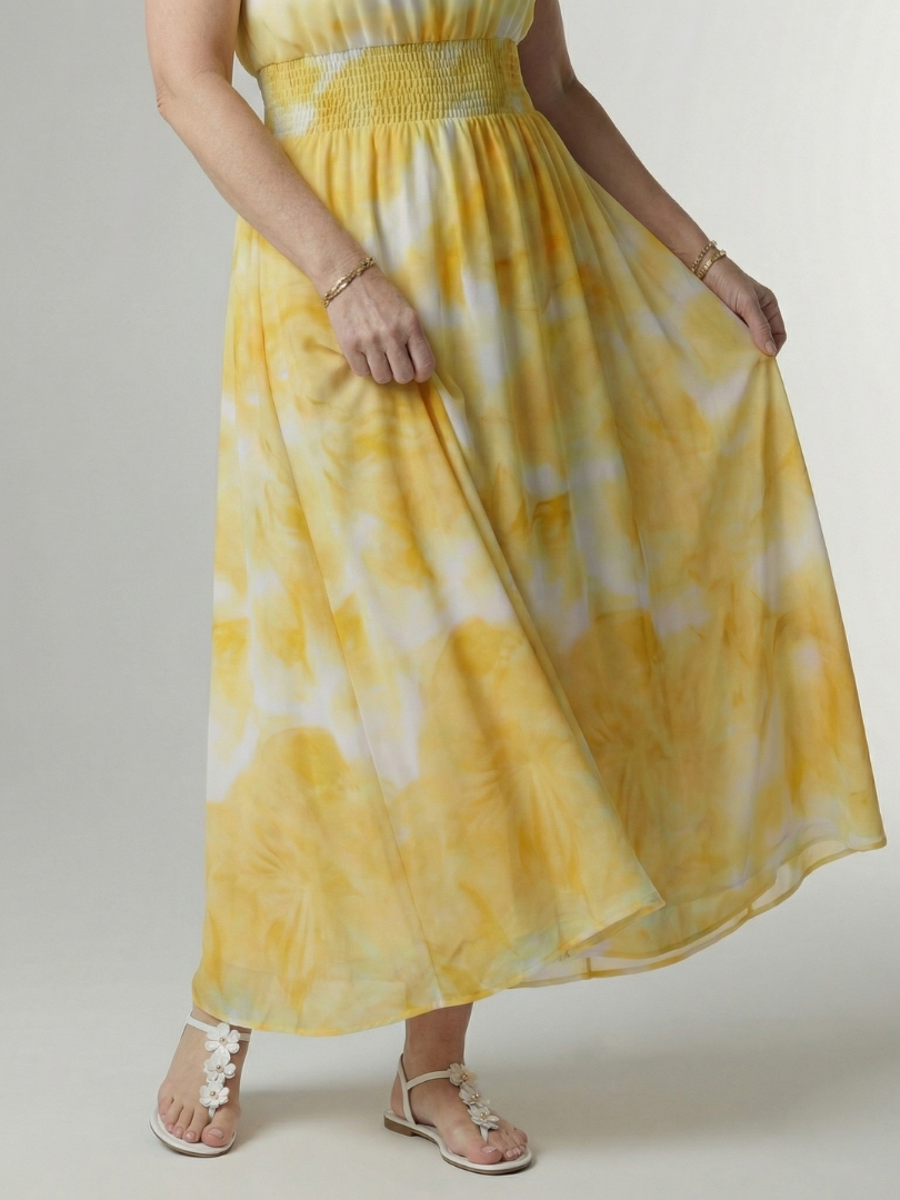 Adelia | Gathered Halter Midi Dress