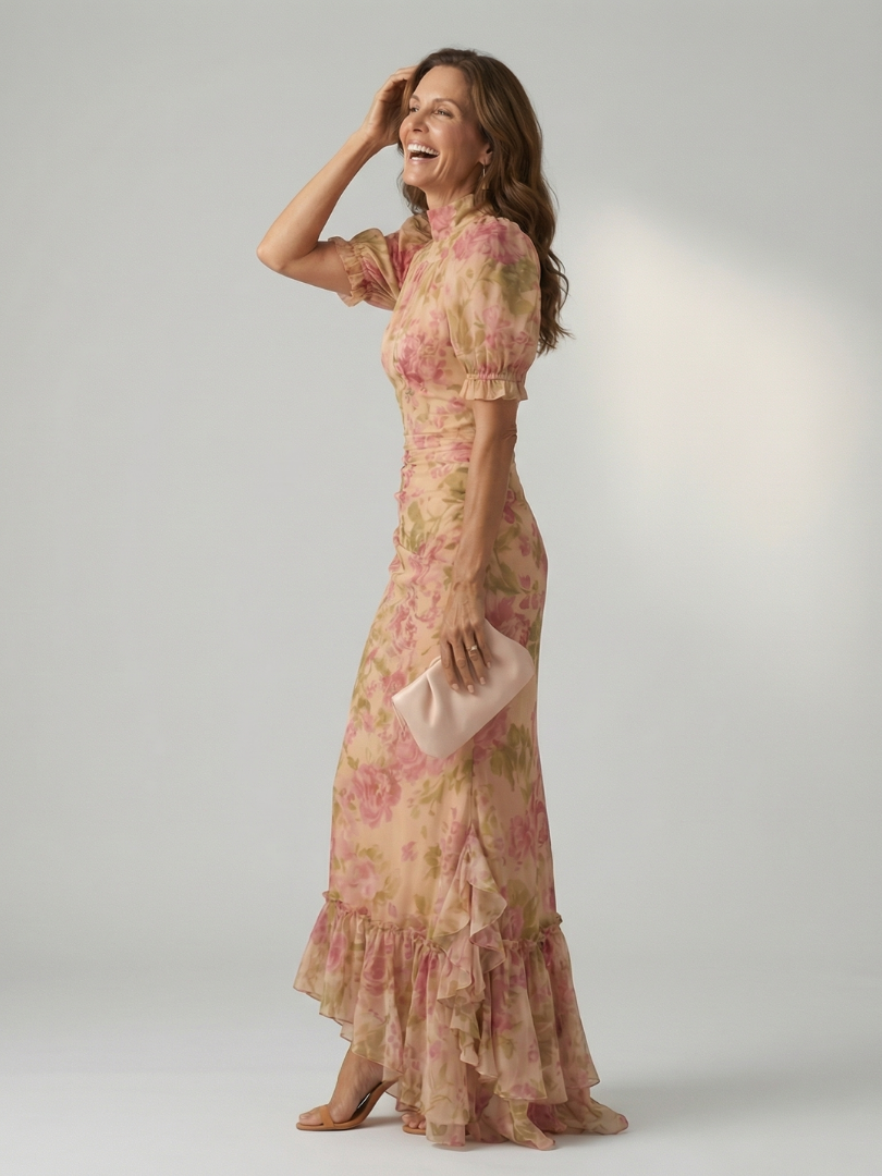 Harrow & Lane Gentle High Neck Maxi Dress