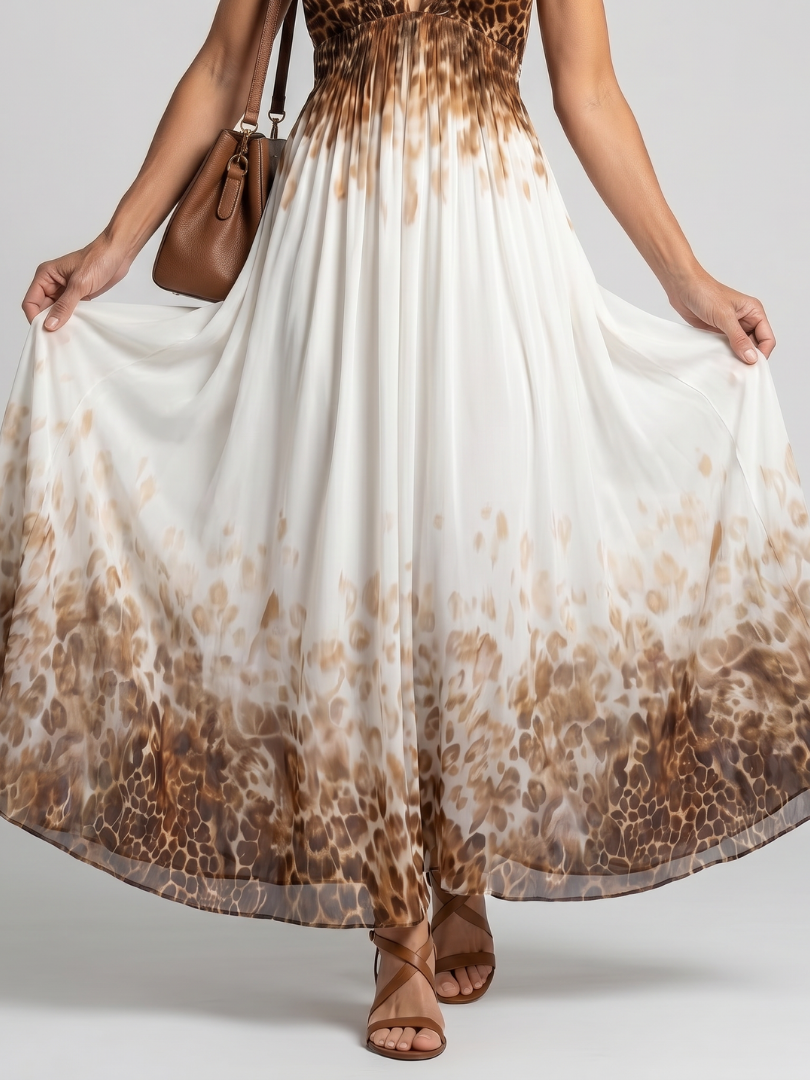 Harrow & Lane Pleated White Midi Dress