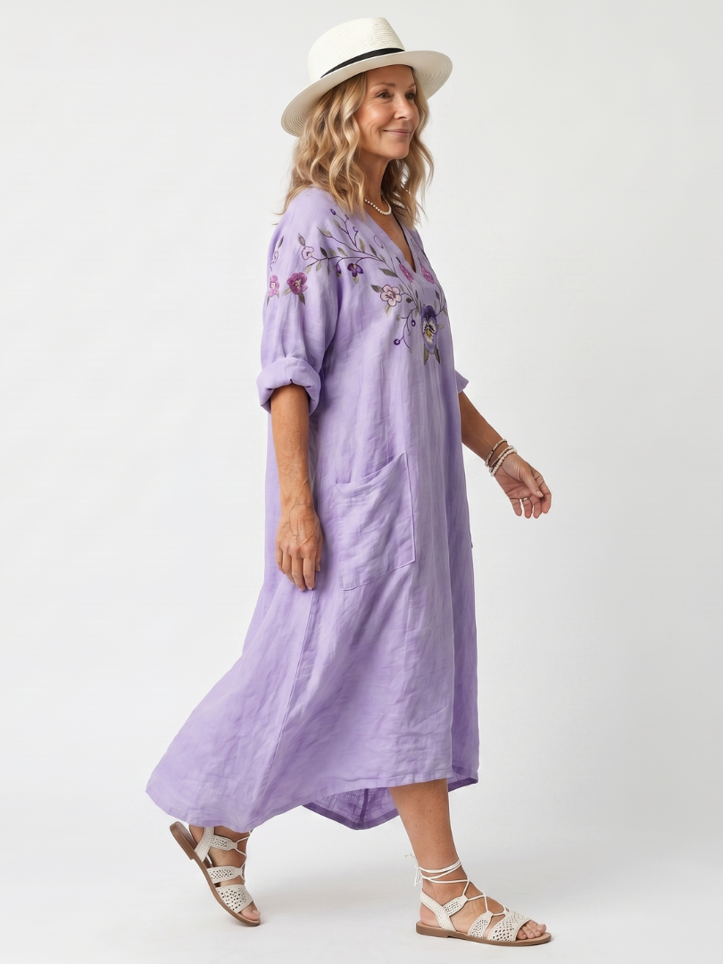 Emmeline | Floral Oversized Pocket Midi Dress