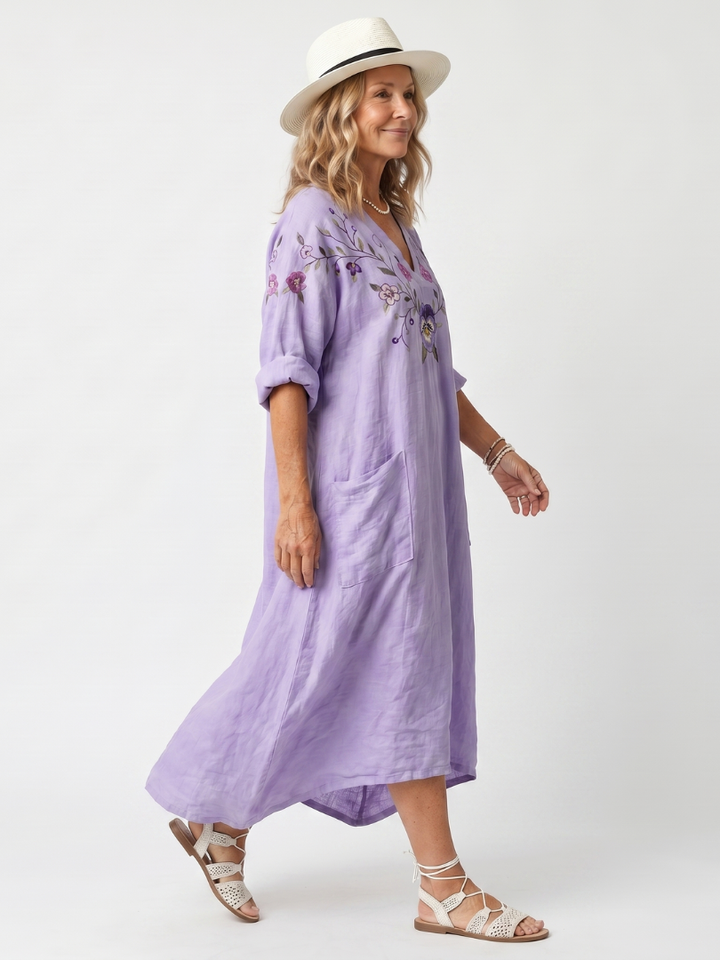 Emmeline | Floral Oversized Pocket Midi Dress