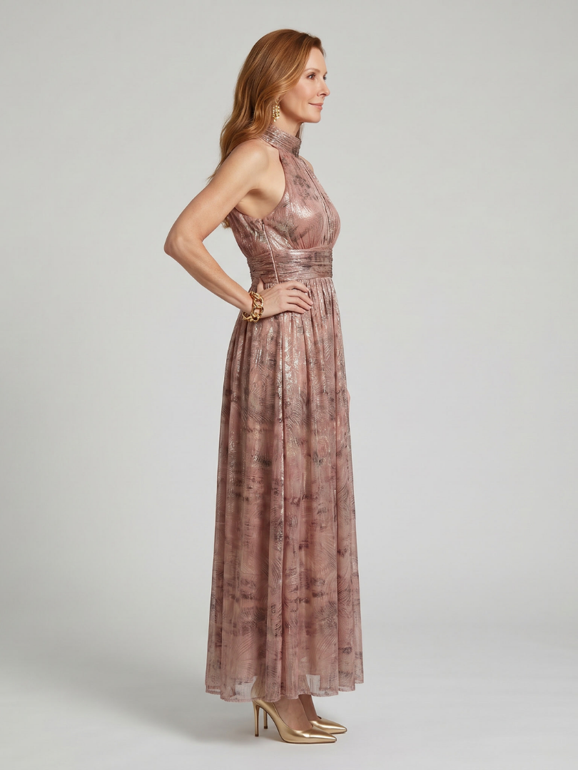 Harrow & Lane Textured Finish Sleeveless Midi Dress