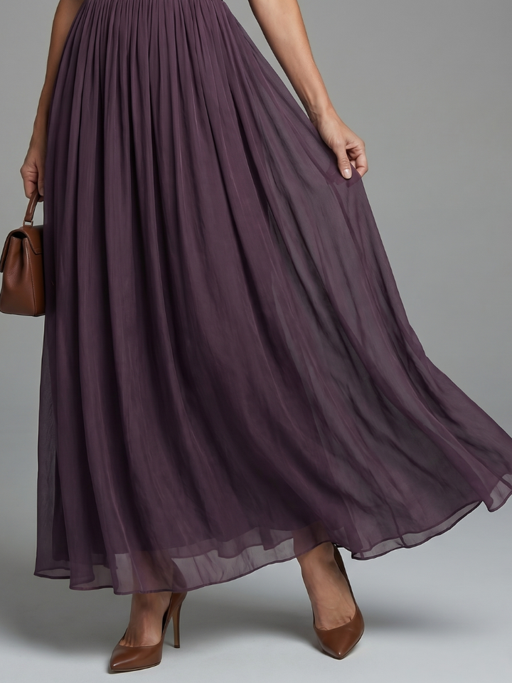 Orane | Gathered Waist Keyhole Maxi Dress