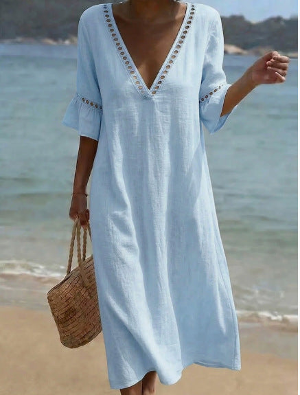 ROSAMUND | Breezy Maxi Dress Flattering Comfort Seaside Style
