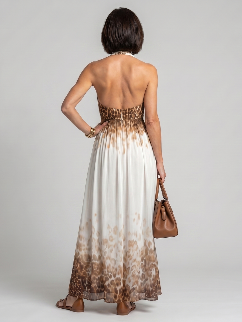 Harrow & Lane Pleated White Midi Dress
