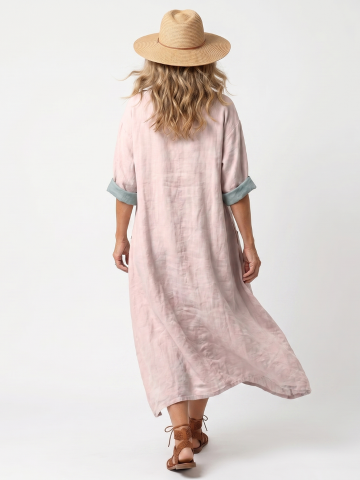 Sabine | Designer Panel Relaxed Pocket Midi Dress