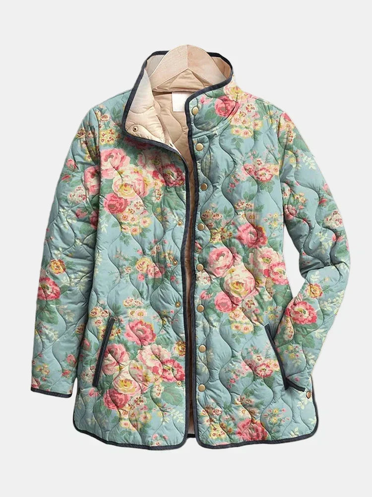 Heather | Quilted Floral Print Jacket