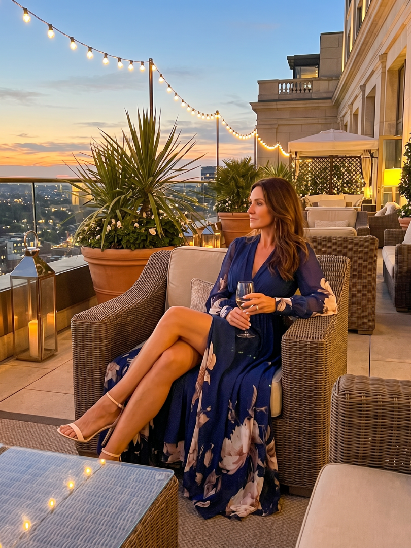 Ottavia | Pleated Sheer Sleeves Maxi Dress