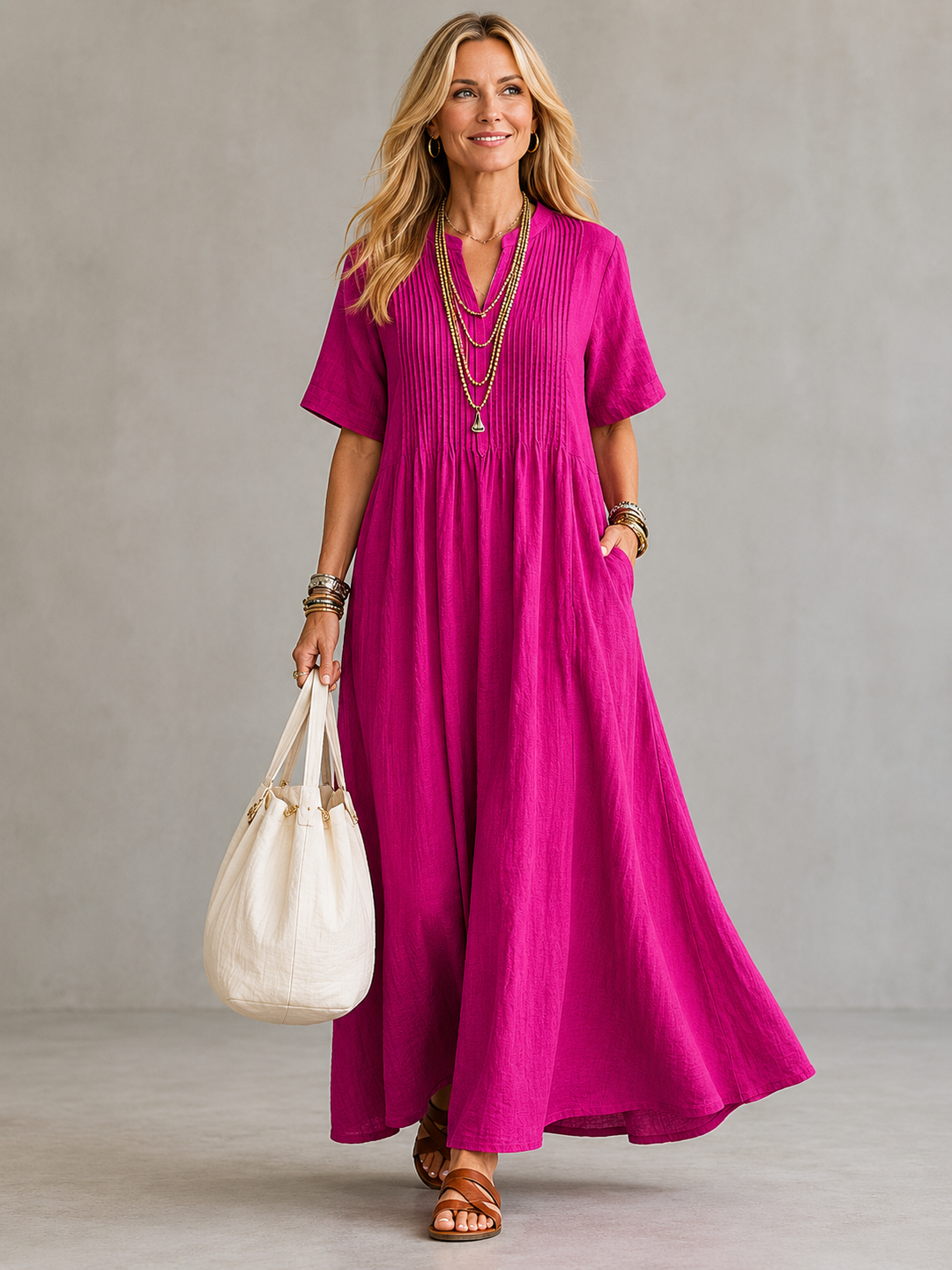 Alda™ | Pleated Dress