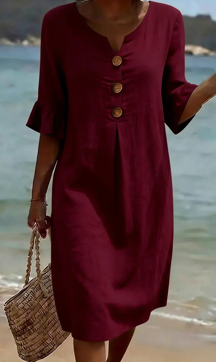 Manuela | Shift Dress with Puff Sleeves