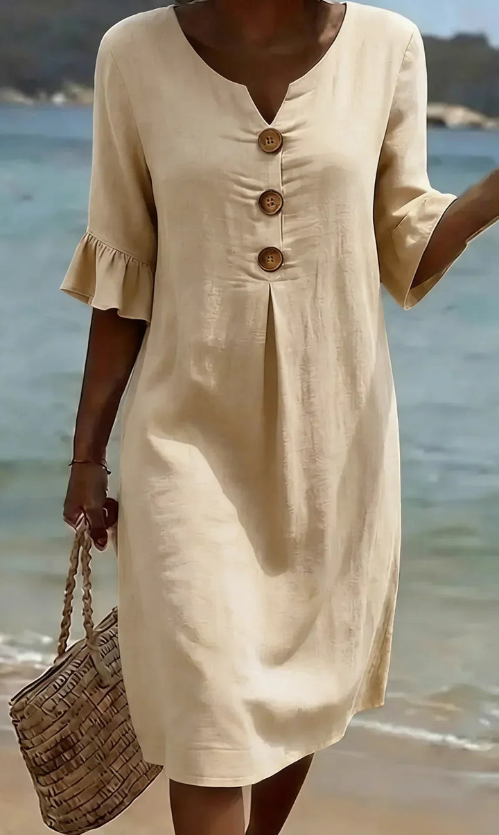 Manuela | Shift Dress with Puff Sleeves