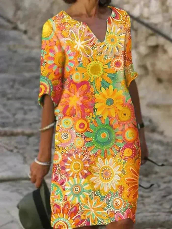 Kendra | Vibrant Floral Midi Dress