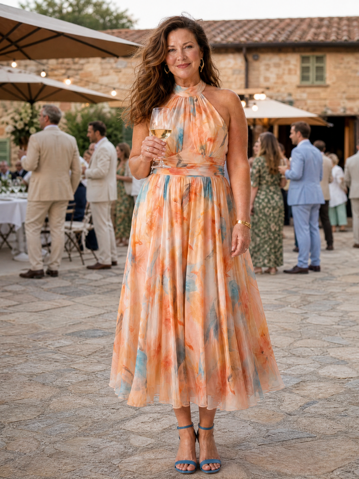 Paulette™ Soft Halter Midi Dress