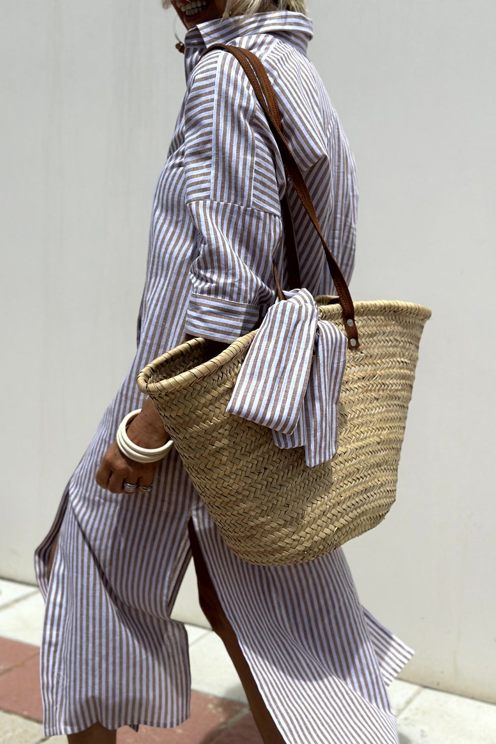 Kenna | Timeless Striped Shirt Dress with Elegant Comfort