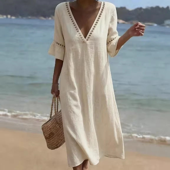 ROSAMUND | Breezy Maxi Dress Flattering Comfort Seaside Style