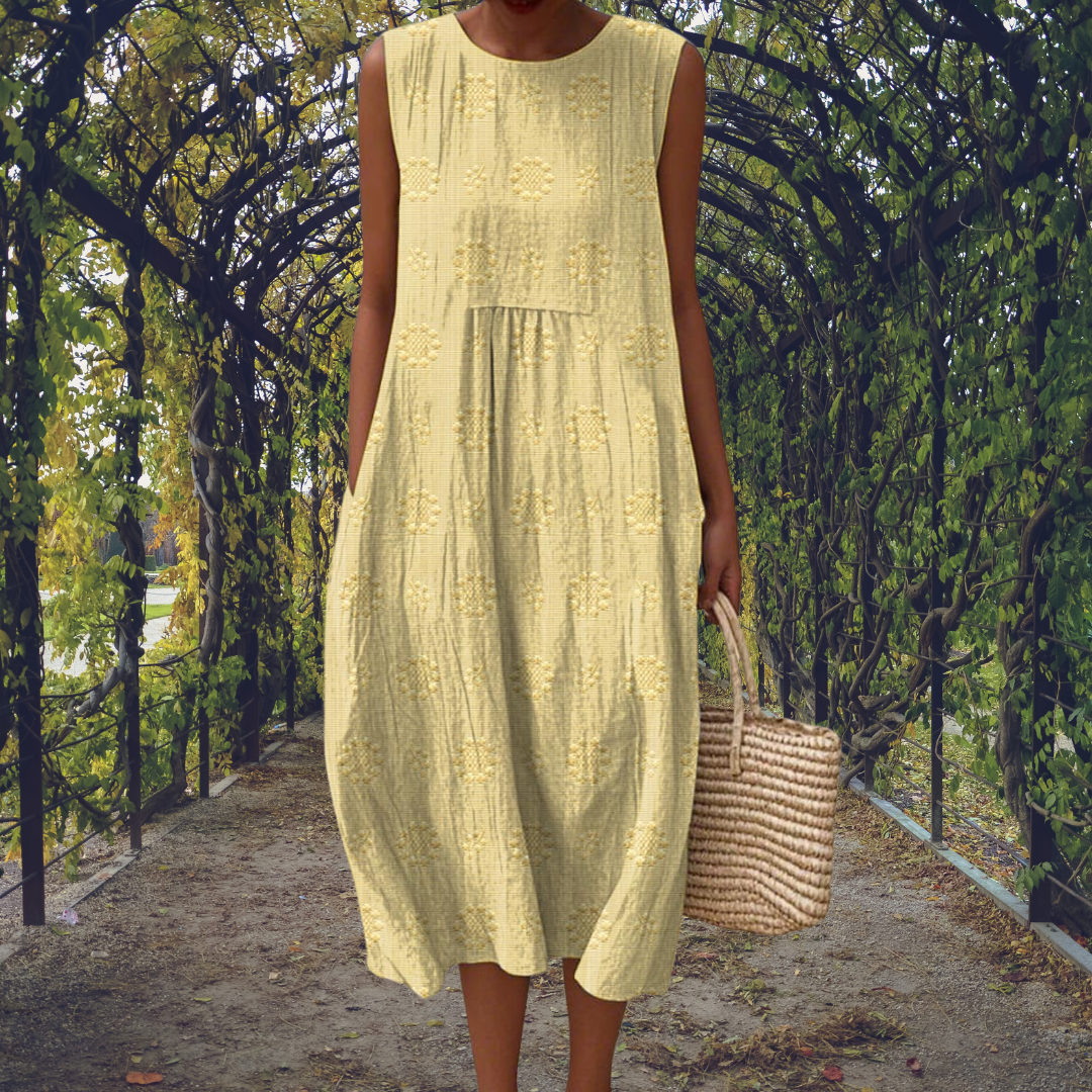 Natasha – Elegant sleeveless dress with pockets