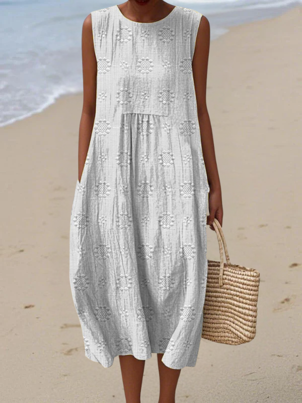 Jessica™ Embroidered Midi Dress