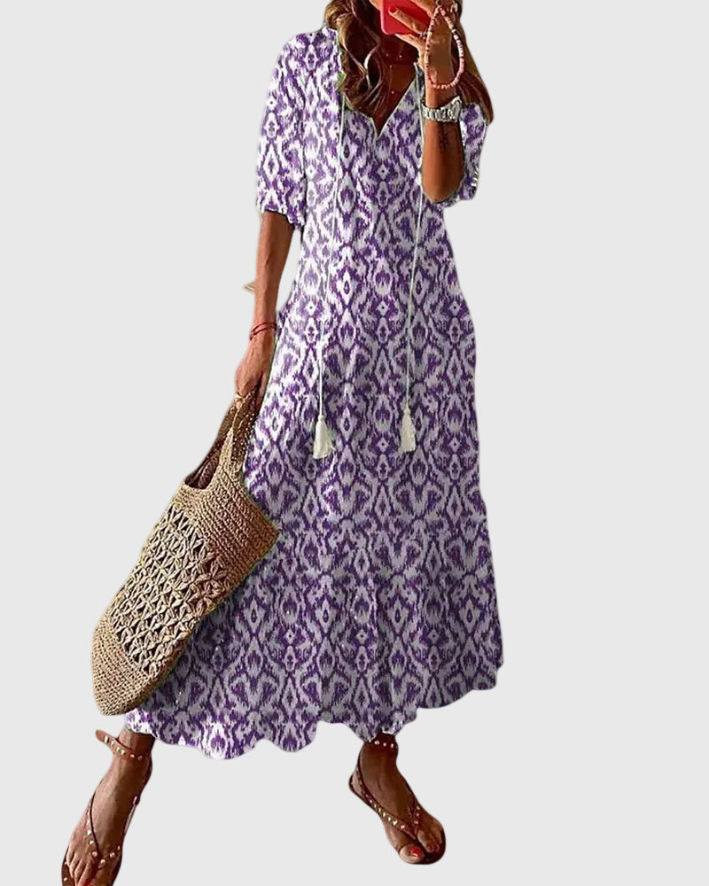 Minette | Boho Vintage Summer Maxi Dress
