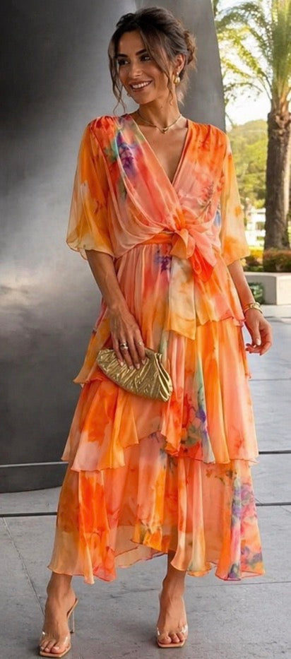 Harrow & Lane™ | Layered Floral Sun Dress