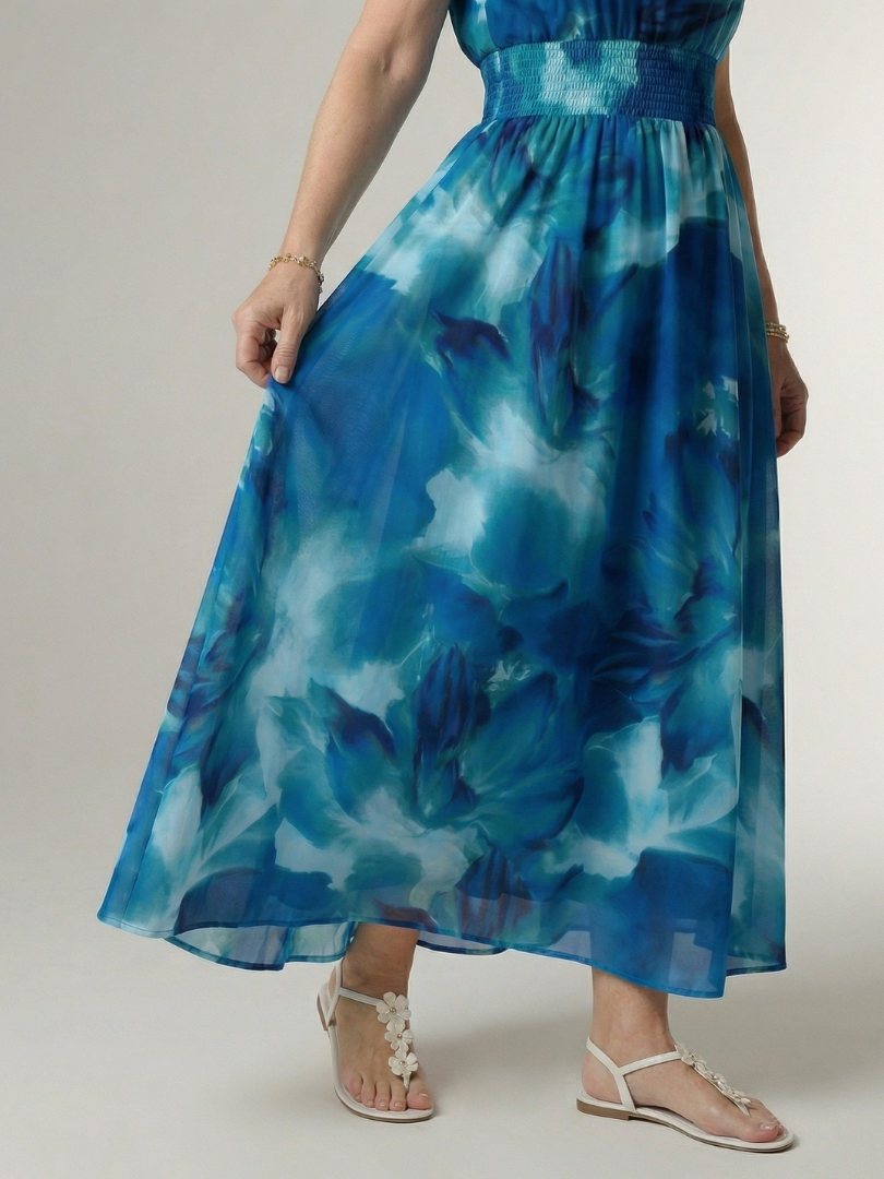 Adelia | Gathered Halter Midi Dress