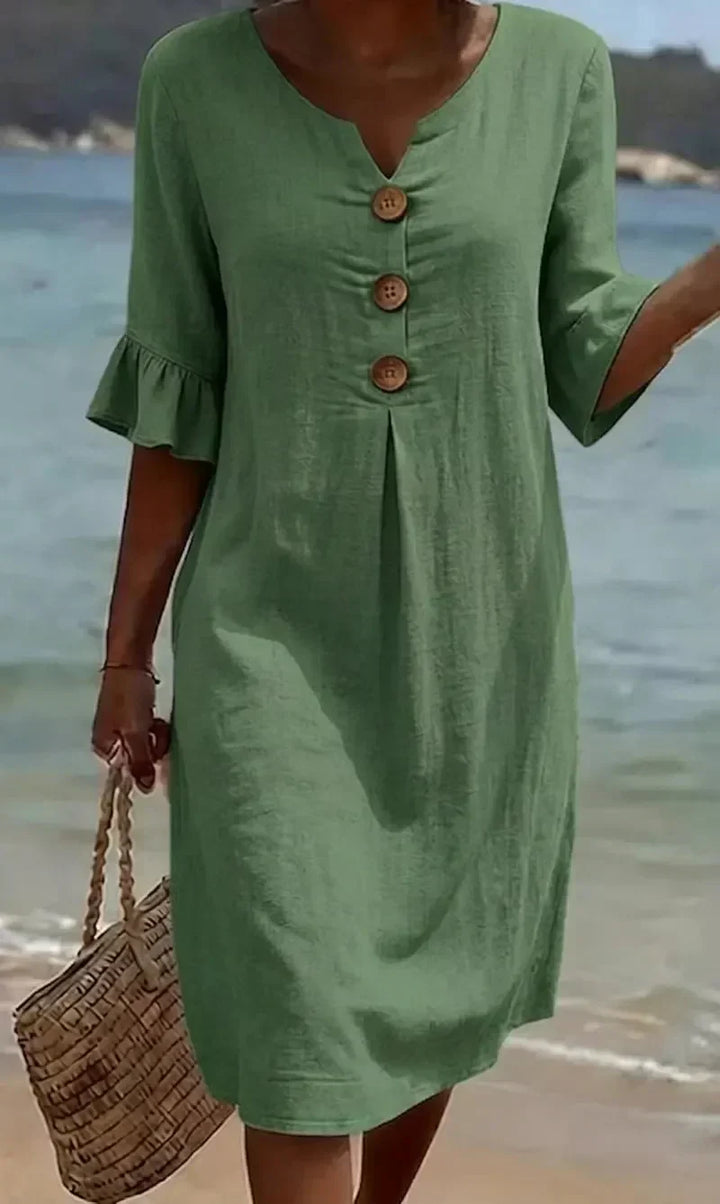 Manuela | Shift Dress with Puff Sleeves
