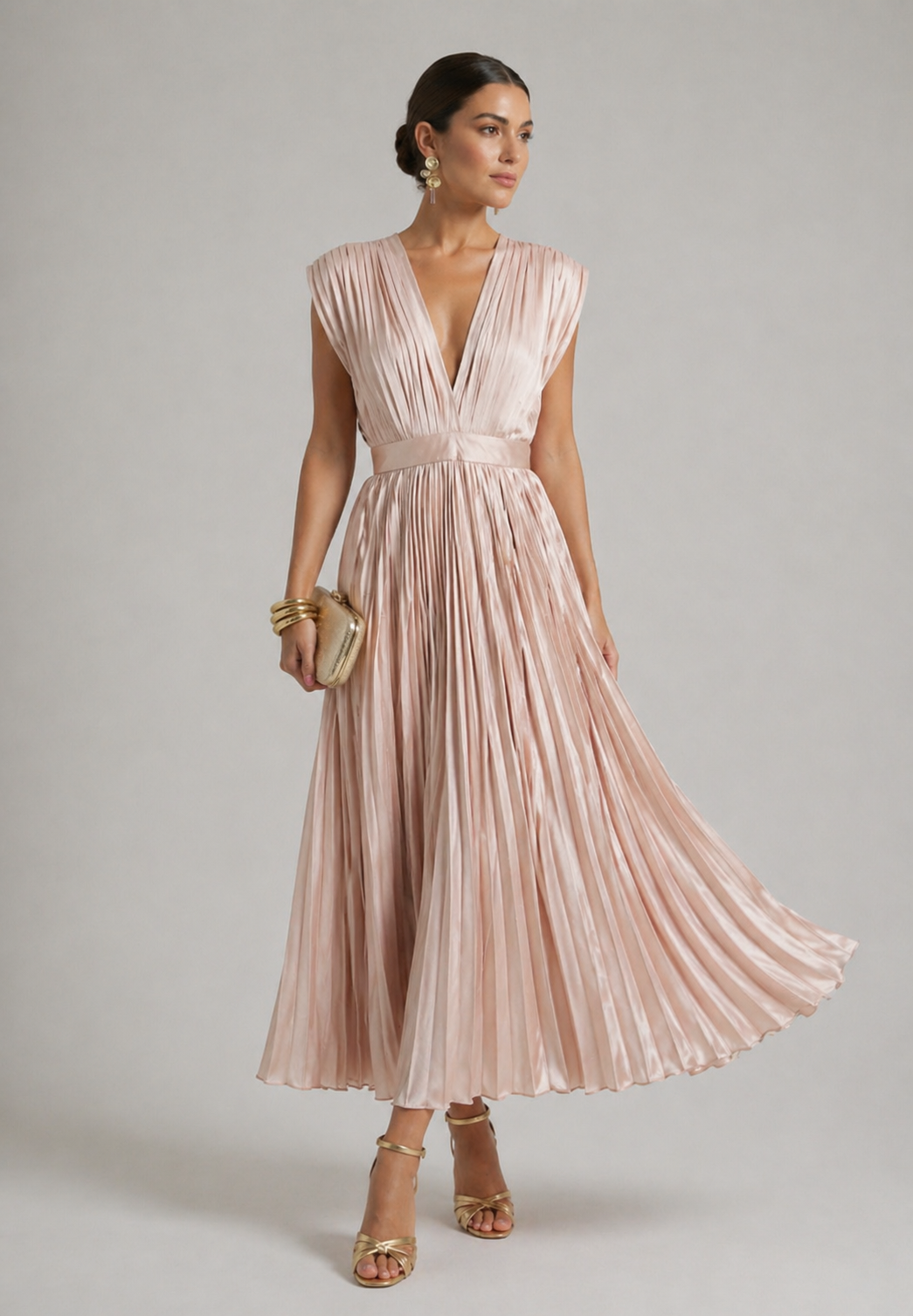 Harrow & Lane™ | Timeless Pleated Midi Dress