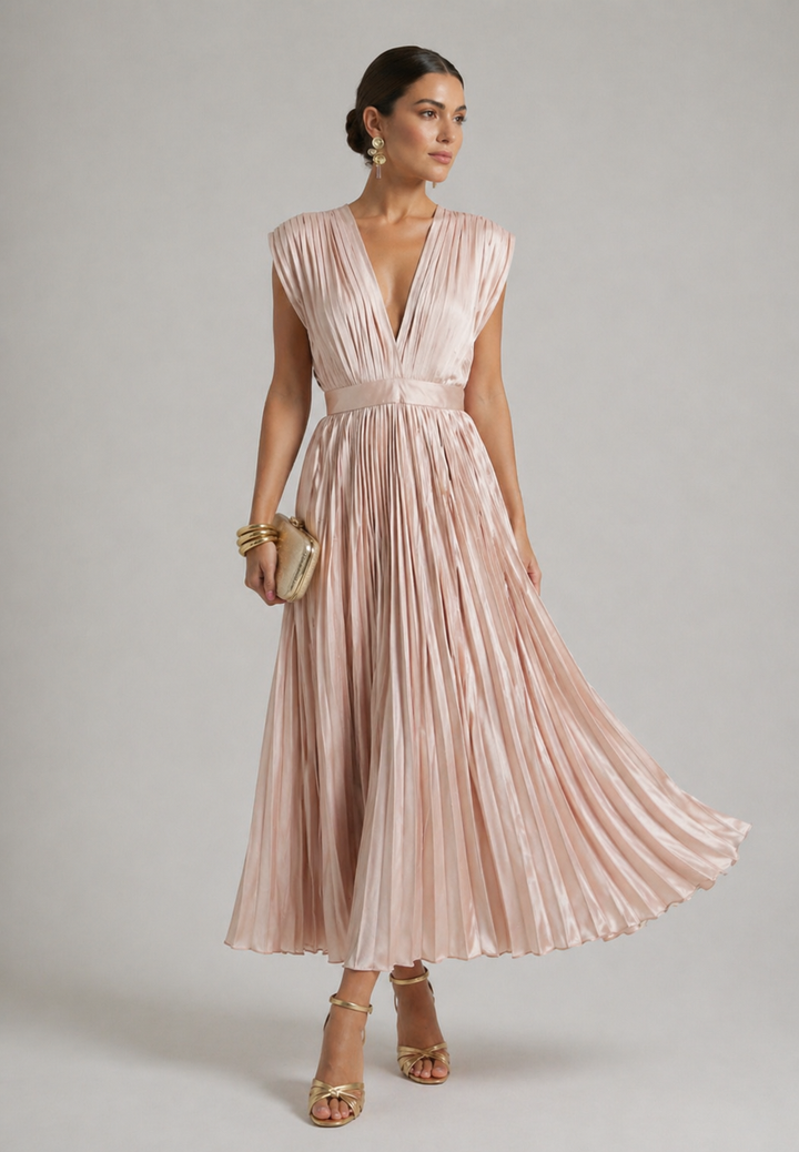 Harrow & Lane™ | Timeless Pleated Midi Dress