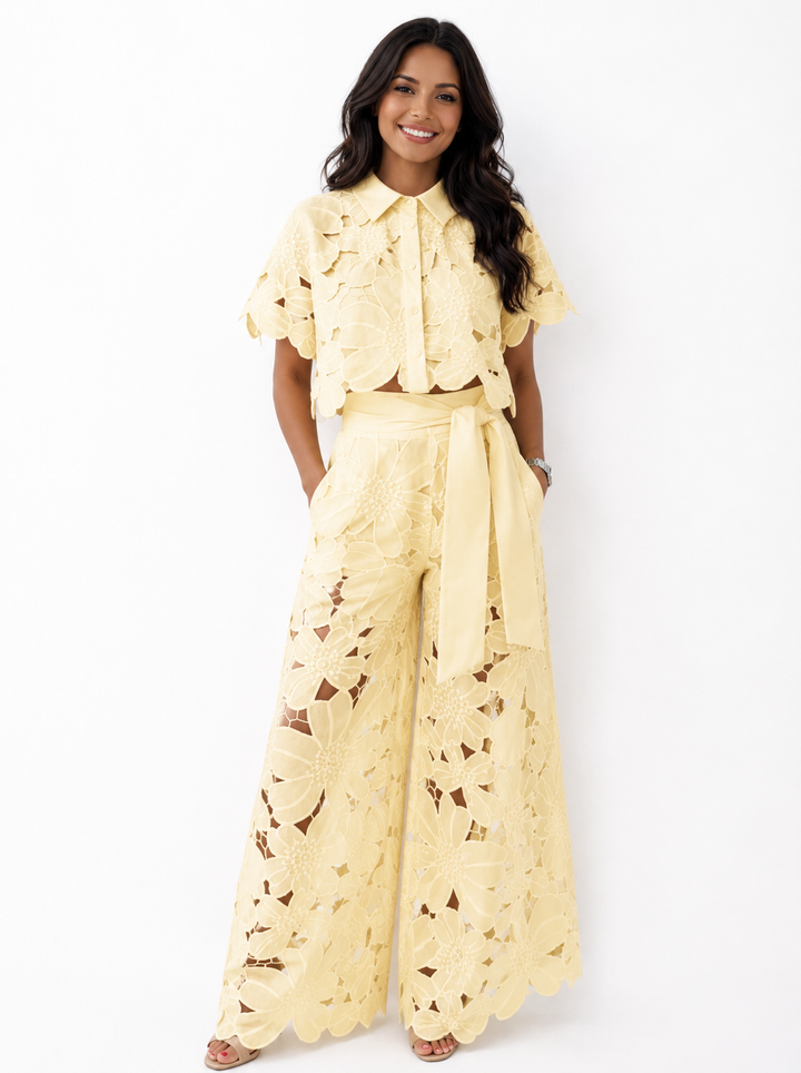 Keelin | Floral Lace Two-Piece Set