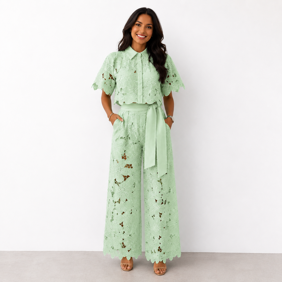 Keelin | Floral Lace Two-Piece Set