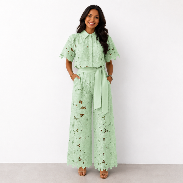 Keelin | Floral Lace Two-Piece Set