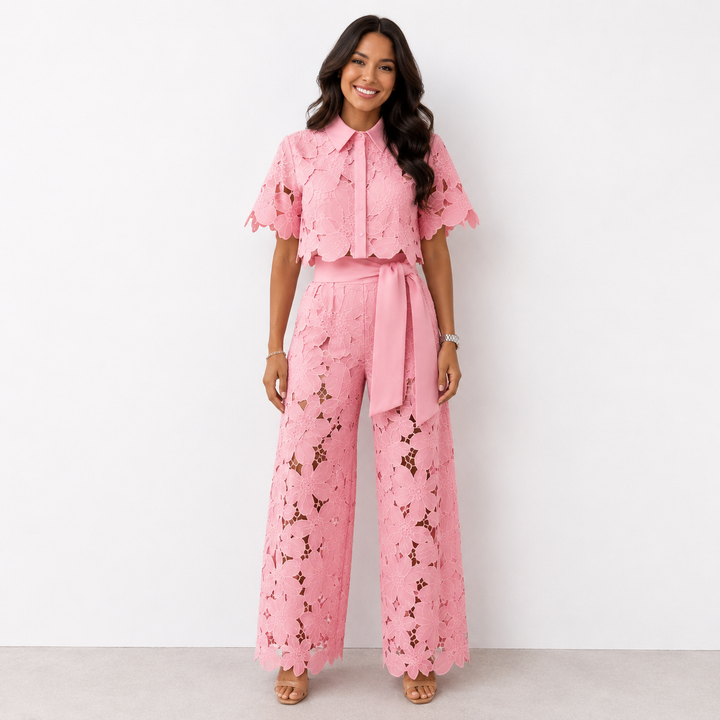 Keelin | Floral Lace Two-Piece Set
