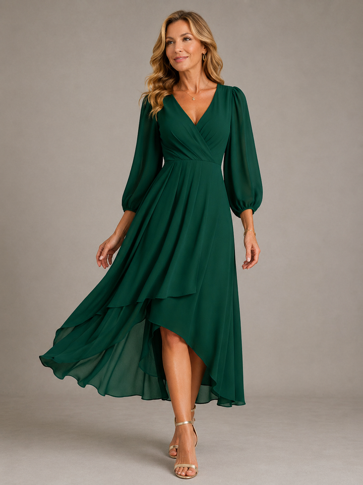 Araceli™ | Elegant V-neck Long Dress